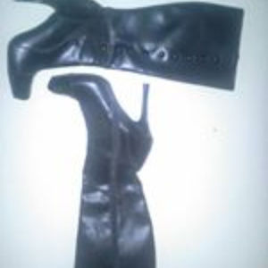 Black Knee High Costume Boots